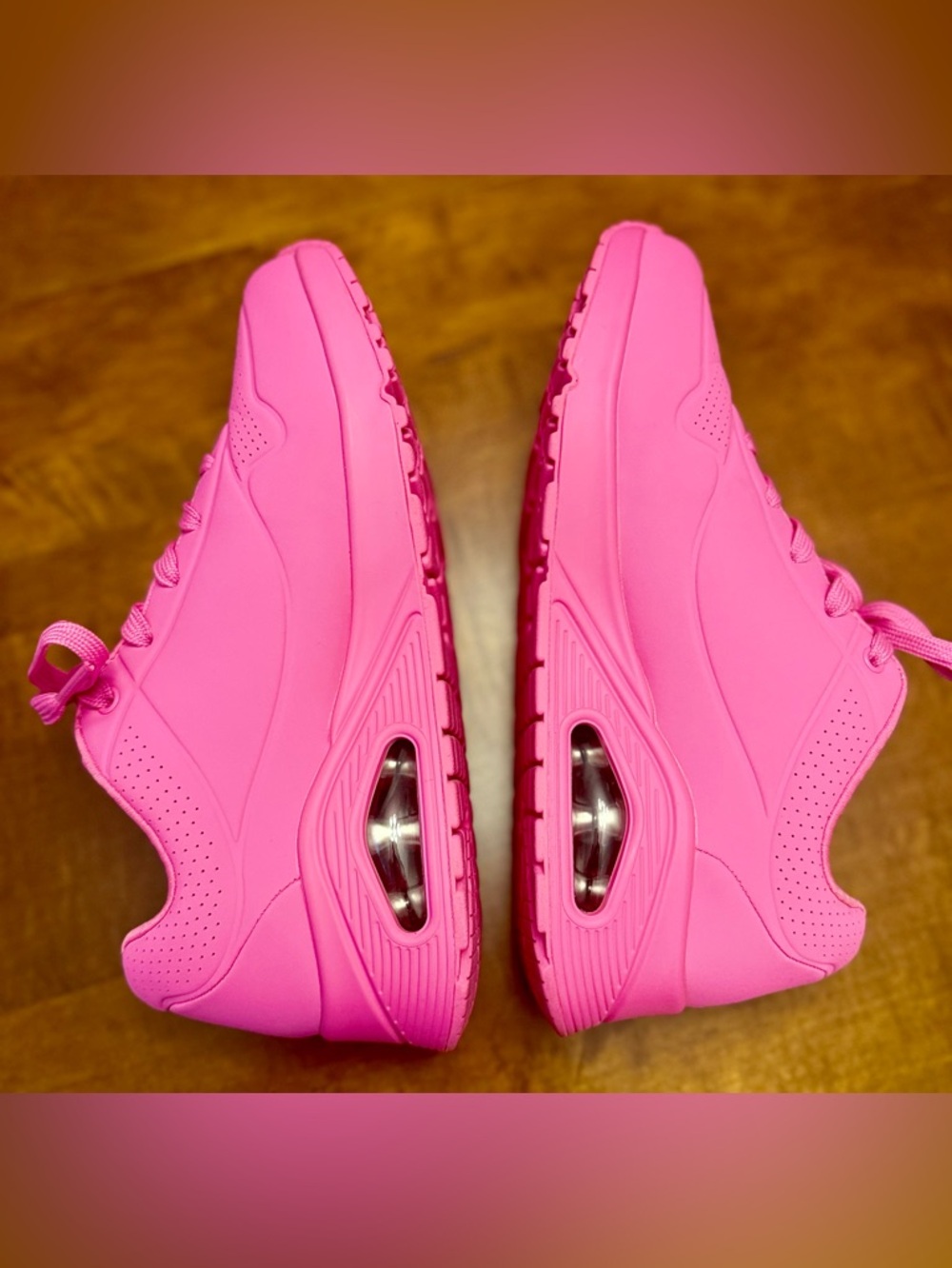 Skechers Hot Pink Women's Air-Cushioned Athletic Sneakers - Picture 14 of 16